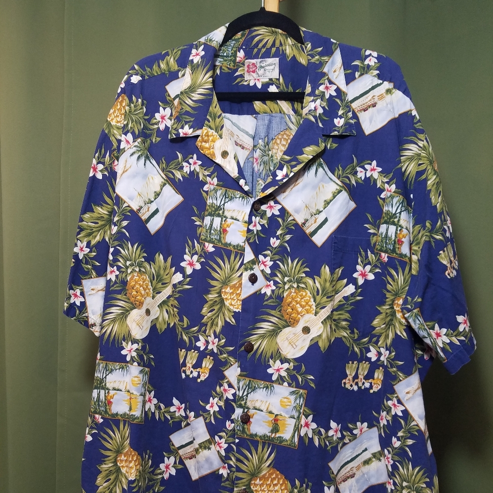 Mens Hilo Hattie Blue Hawaii 5xl
